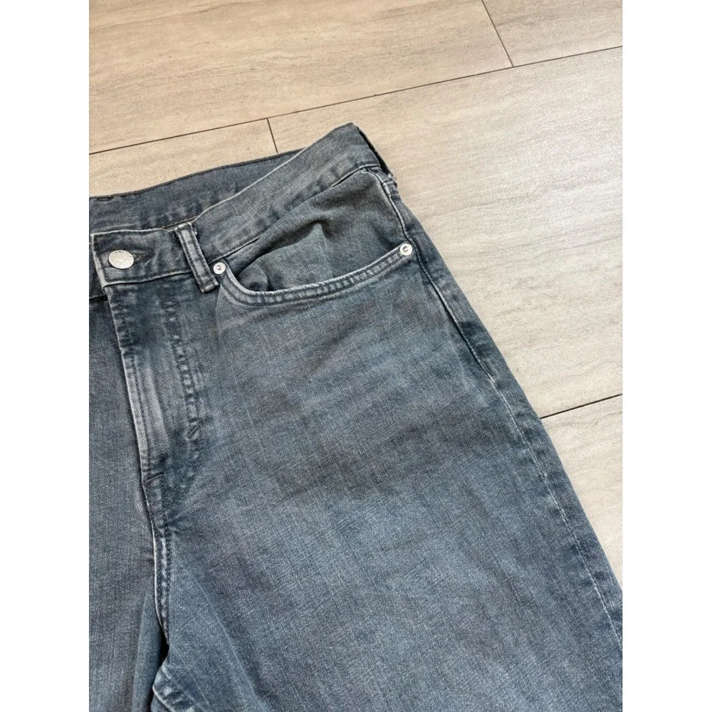 HM Mens Slim Tapered Jeans Gray Blue Denim 33x32 Cotton Blend Stretch 0974597 4